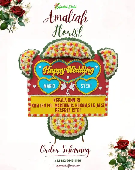 Papan Bunga Pernikahan Beji Lor